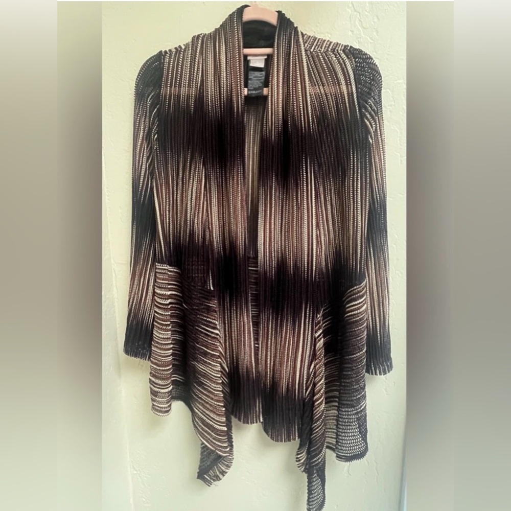 Chico's Earth Toned Open Cardigan